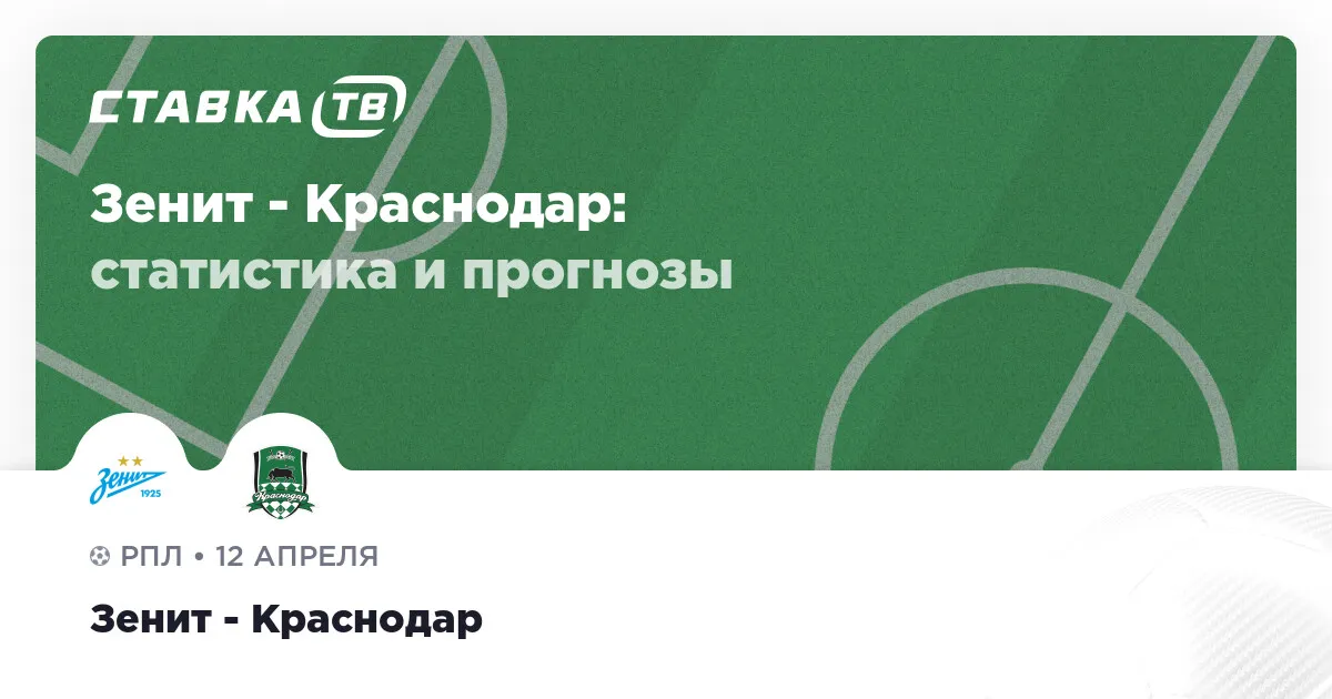 зенит краснодар прогноз — RU news