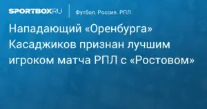 Оренбург – Ростов: арбитр Федотов оценил судейство матча РПЛ